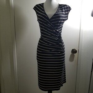 Ralph Lauren Brand Black white strips dress, Size 2